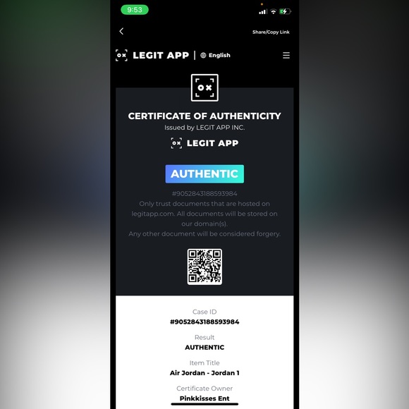 AUTHENTIC Nike Air Jordan 1 Notebook Mid Size 6Y (7.5Women) - Picture 8 of 10